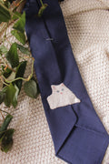 Secret Sidekick | Custom Hand-Embroidered Pet Portrait Tie | Personalized Pet Embroidery