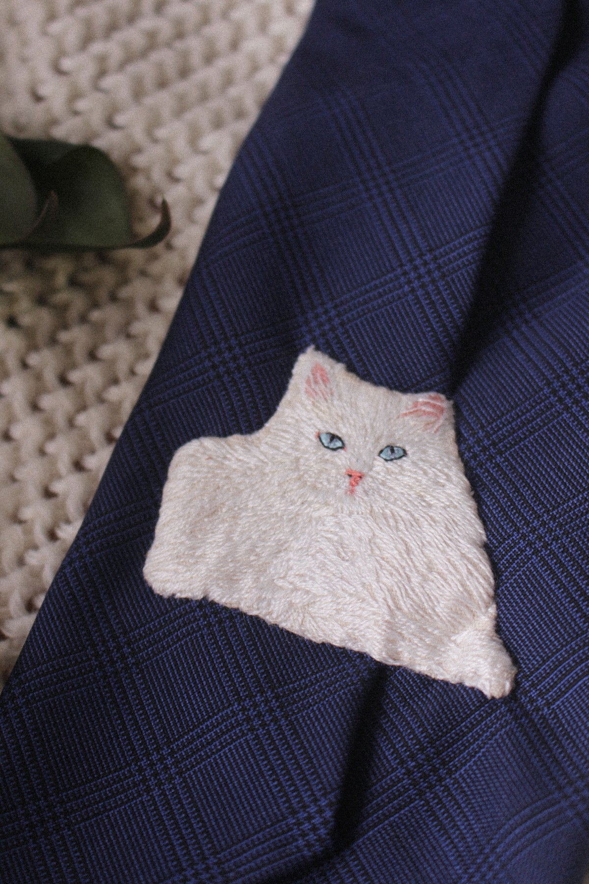 Secret Sidekick | Custom Hand-Embroidered Pet Portrait Tie | Personalized Pet Embroidery