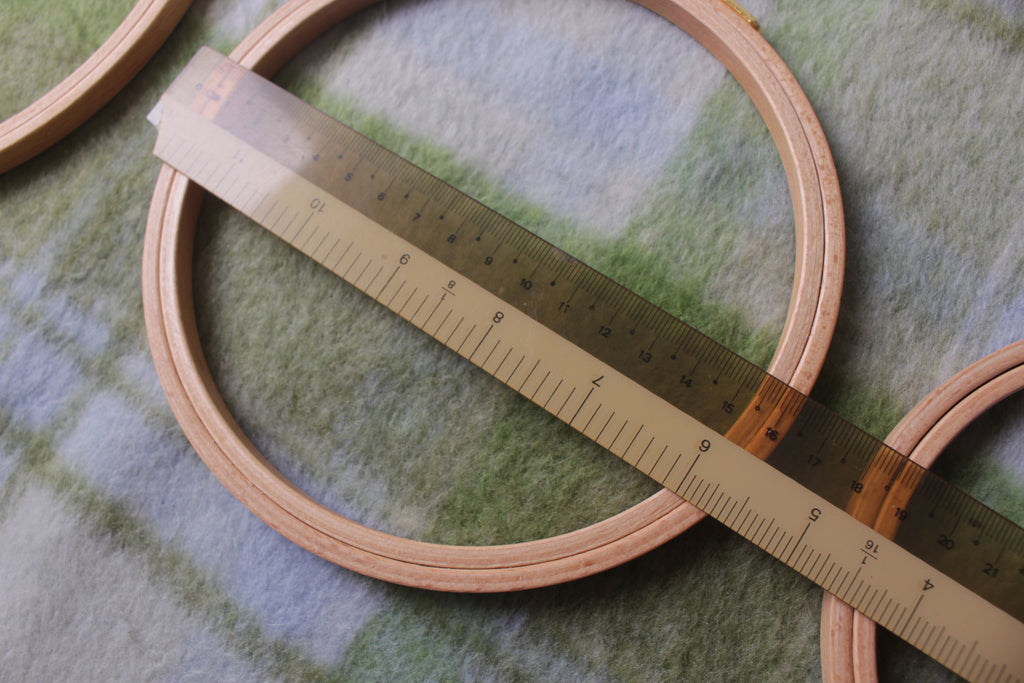 Beech Embroidery Hoops with gold-tone hardware