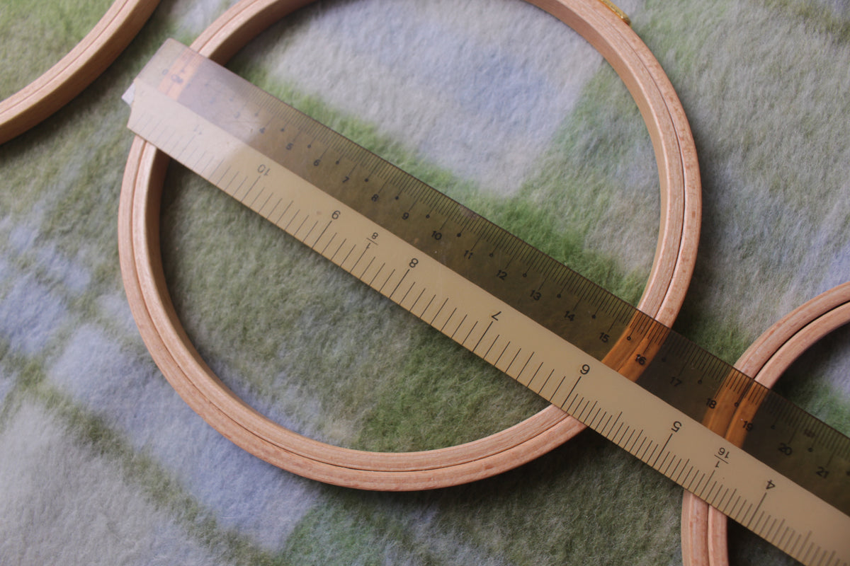 Beech Embroidery Hoops with gold-tone hardware